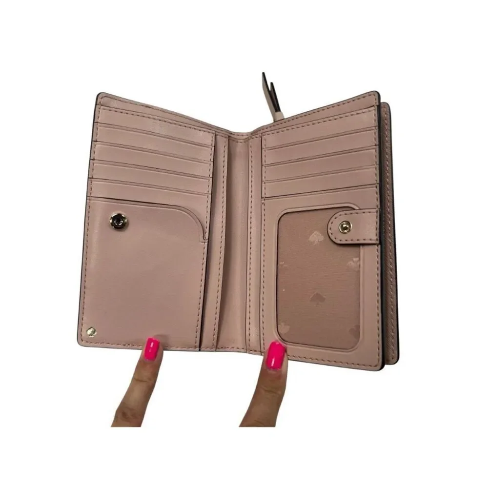 Kate Spade Cameron Two Tone Bifold Wallet Mulberry Smoke